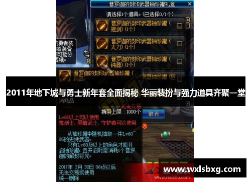 2011年地下城与勇士新年套全面揭秘 华丽装扮与强力道具齐聚一堂